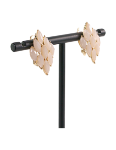 Klipsy do Uszu ROMB JASNY BEŻ/ RÓŻOWY  Lolita Akcesoria 2