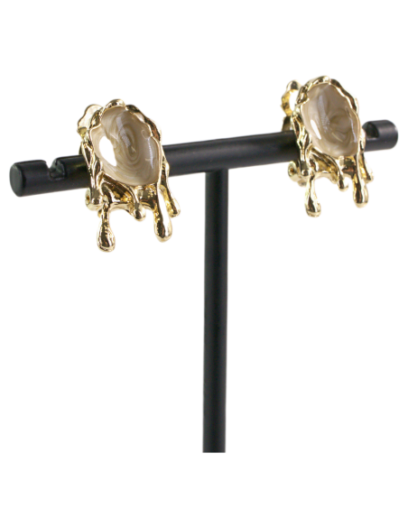 Klipsy do Uszu  ŁEZKI KROPLE ZIELONY  Lolita Akcesoria