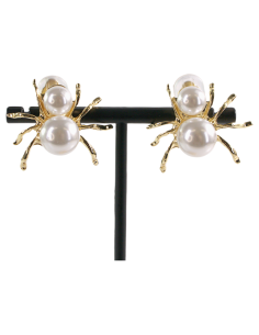 Klipsy do Uszu  PERŁOWE PAJĄKI PAJĄK Z PERŁĄ  Lolita...