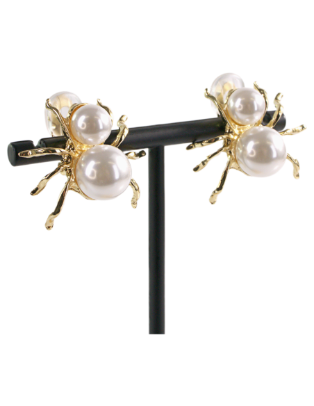 Klipsy do Uszu  PERŁOWE PAJĄKI PAJĄK Z PERŁĄ  Lolita Akcesoria