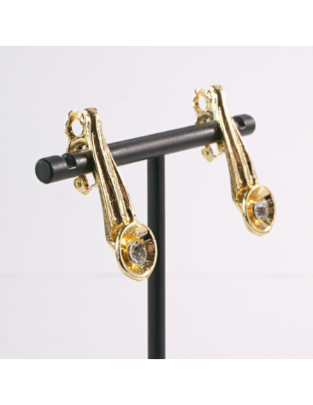 Klipsy do Uszu  ZŁOTE MACZUGI ŁEZKI  Lolita Akcesoria