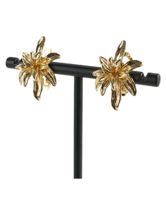 Klipsy do Uszu  ZŁOTE KWIATY  VINTAGE LATA 80-TE Lolita... 2