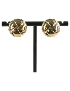 Klipsy do Uszu  ZŁOTE GUZIKI VINTAGE LATA 80-TE Lolita...