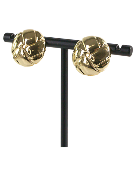 Klipsy do Uszu  ZŁOTE GUZIKI VINTAGE LATA 80-TE Lolita Akcesoria