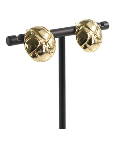 Klipsy do Uszu  ZŁOTE GUZIKI VINTAGE LATA 80-TE...