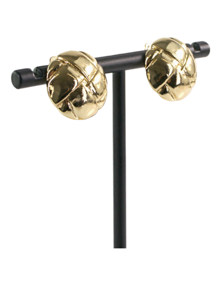 Klipsy do Uszu  ZŁOTE GUZIKI VINTAGE LATA 80-TE Lolita Akcesoria