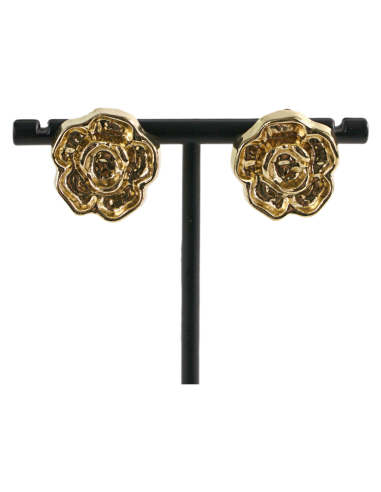 Klipsy do Uszu  ZŁOTE RÓŻE  VINTAGE LATA 80-TE...