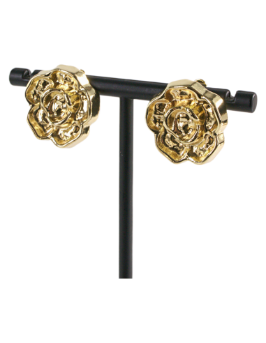 Klipsy do Uszu  ZŁOTE RÓŻE  VINTAGE LATA 80-TE...