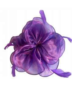 KWIAT Z MATERIAŁU na GŁOWĘ BROSZKA PRZYPINKA FASCYNATOR...