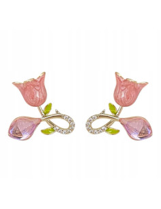 Kolczyki KWIATY KONWALIE BOHO Lolita Accessories srebrny...