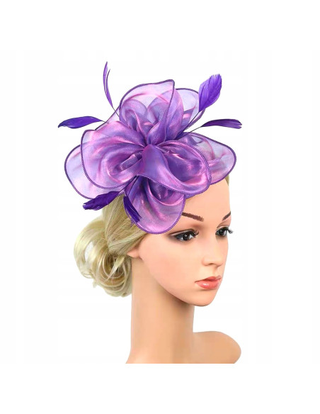 KWIAT Z MATERIAŁU na GŁOWĘ BROSZKA PRZYPINKA FASCYNATOR Lolita Accessories