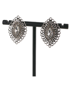 Klipsy do Uszu  AŻUROWE ROMBY CRYSTAL Lolita Akcesoria 2