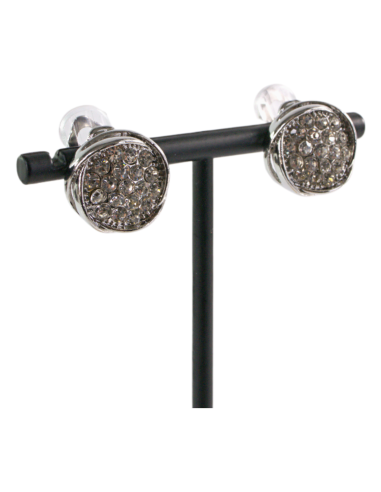 Klipsy do Uszu  A'LA GUZIKI Z CYRKONIAMI Lolita...