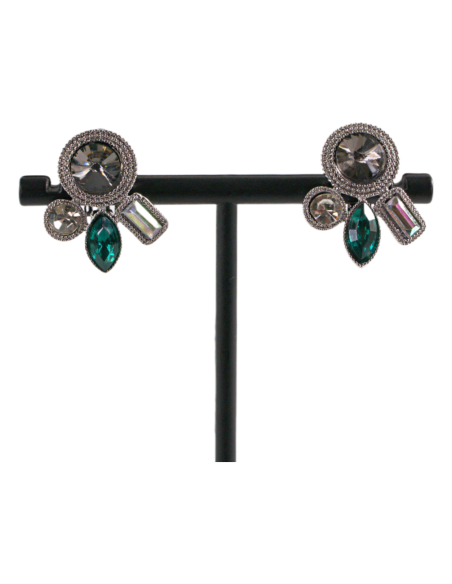 Klipsy do Uszu ASYMETRYCZNE ZIELONY Lolita Akcesoria