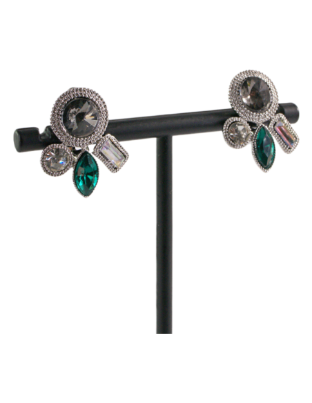 Klipsy do Uszu ASYMETRYCZNE ZIELONY Lolita Akcesoria