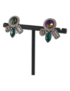 Klipsy do Uszu ASYMETRYCZNE ZIELONY VITRAIL  Lolita... 2