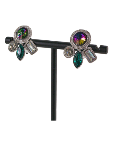 Klipsy do Uszu ASYMETRYCZNE ZIELONY VITRAIL...