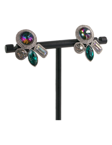 Klipsy do Uszu ASYMETRYCZNE ZIELONY VITRAIL...