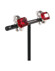 Klipsy do Uszu MINIMALISTYCZNE "BRYLANTY" CZERWONE Lolita... 2