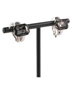 Klipsy do Uszu MINIMALISTYCZNE "BRYLANTY" GRAFITOWE... 2