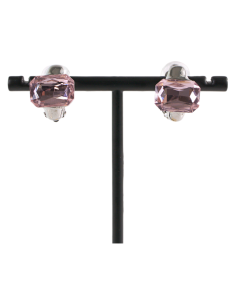 Klipsy do Uszu MINIMALISTYCZNE "BRYLANTY" RÓŻOWE Lolita...