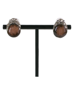 Klipsy do Uszu BRĄZOWE ŁEZKI Lolita Akcesoria