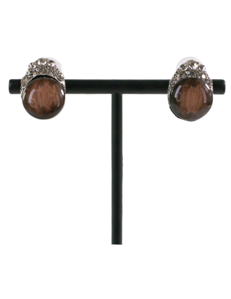 Klipsy do Uszu BRĄZOWE ŁEZKI Lolita Akcesoria