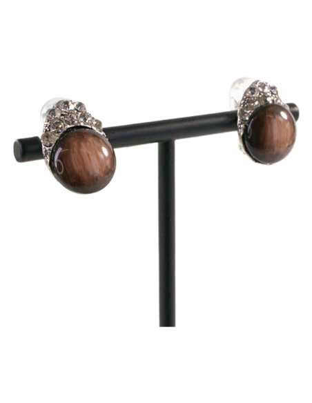 Klipsy do Uszu BRĄZOWE ŁEZKI Lolita Akcesoria