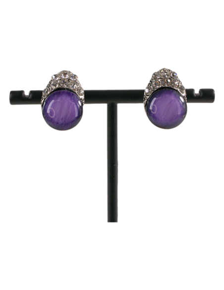 Klipsy do Uszu FIOLETOWE ŁEZKI Lolita Akcesoria