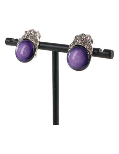 Klipsy do Uszu FIOLETOWE ŁEZKI Lolita Akcesoria