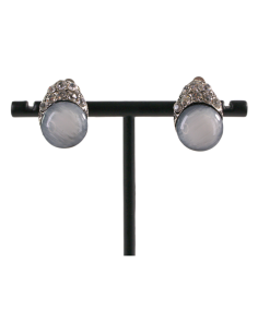 Klipsy do Uszu BIAŁE  ŁEZKI Lolita Akcesoria