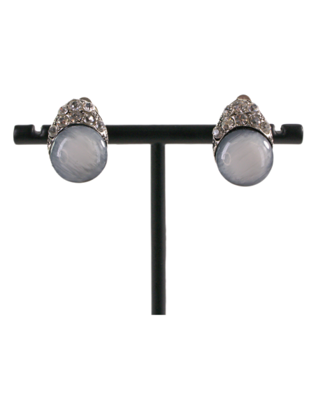 Klipsy do Uszu BIAŁE  ŁEZKI Lolita Akcesoria