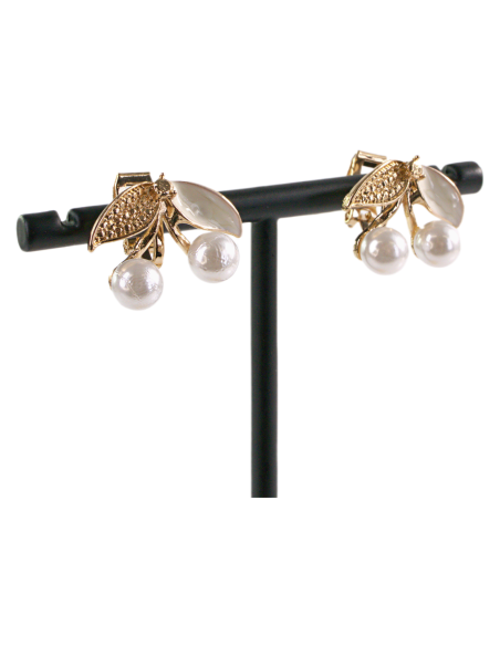 Klipsy do Uszu PERŁOWE WISIENKI WIŚNIE Lolita Akcesoria