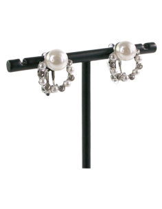 Klipsy do Uszu SREBRNE WIANKI Z PERŁĄ Lolita Akcesoria