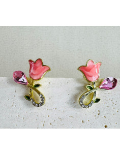 Kolczyki KWIATY KONWALIE BOHO Lolita Accessories srebrny... 2