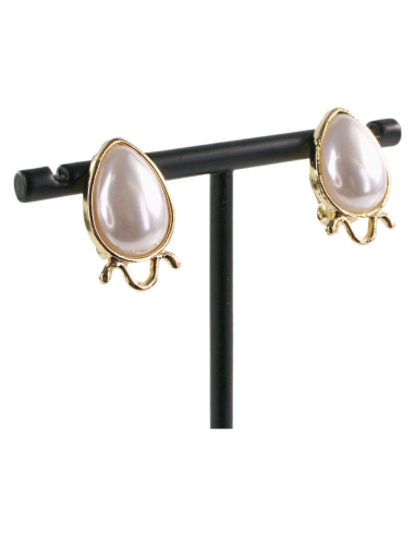 Klipsy do Uszu PERŁOWE ŁEZKI KROPLE  Lolita...