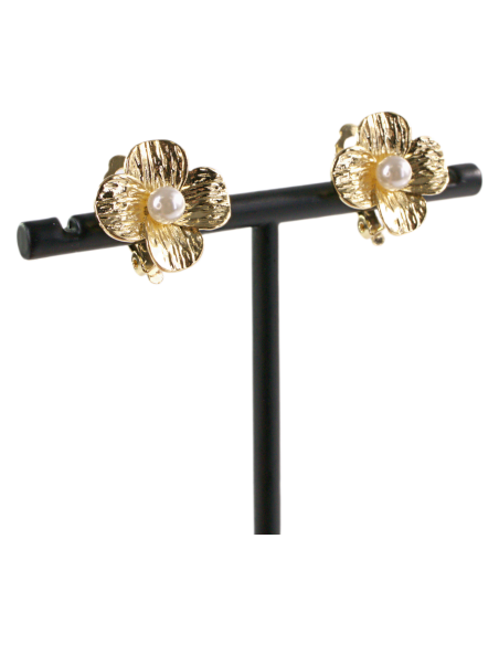 Klipsy do Uszu ZŁOTE KONICZYNKI Z PEREŁĄ KONICZYNA Z PERŁĄ Lolita Akcesoria