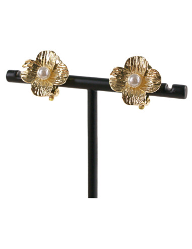 Klipsy do Uszu ZŁOTE KONICZYNKI Z PEREŁĄ...