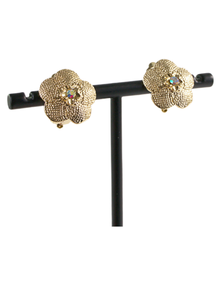 Klipsy do Uszu ZŁOTE  KONICZYNY Z CYRKONIĄ  Lolita Akcesoria