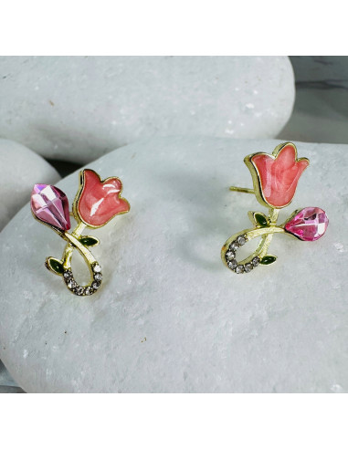 Kolczyki KWIATY KONWALIE BOHO Lolita...