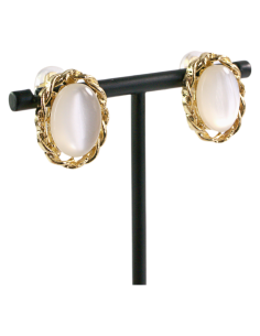 Klipsy do Uszu  ELIPSY "KOCIE OKO" ECRU  Lolita Akcesoria 2