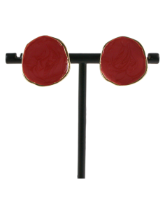 KLIPSY DO USZU CZERWONE "GUZIKI" MELANŻ LOLITA AKCESORIA