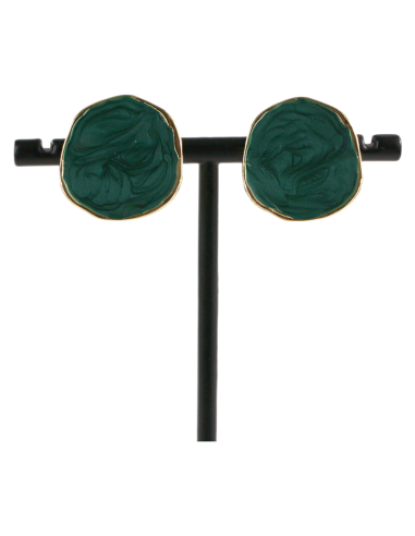 KLIPSY DO USZU ZIELONE "GUZIKI" MELANŻ LOLITA...