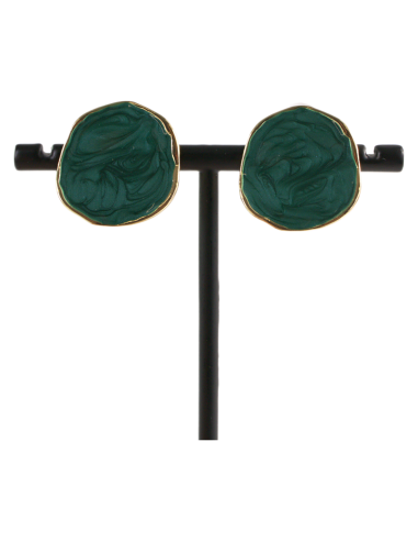 KLIPSY DO USZU ZIELONE "GUZIKI" MELANŻ LOLITA...