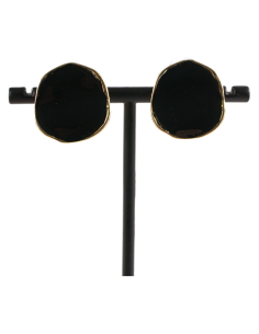 KLIPSY DO USZU CZARNE "GUZIKI" MELANŻ LOLITA AKCESORIA