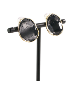 KLIPSY DO USZU CZARNE "GUZIKI" MELANŻ LOLITA AKCESORIA 2