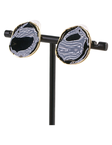 KLIPSY DO USZU CZARNE "GUZIKI" MELANŻ LOLITA...