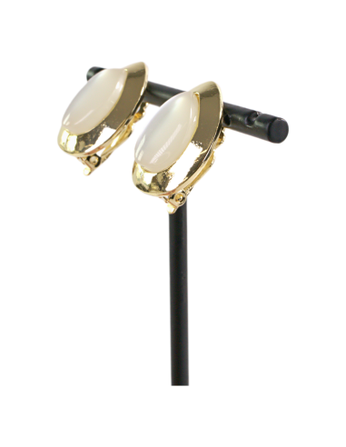 KLIPSY DO USZU ZŁOTE KROPLE ŁEZKI "KOCIE OKO"...