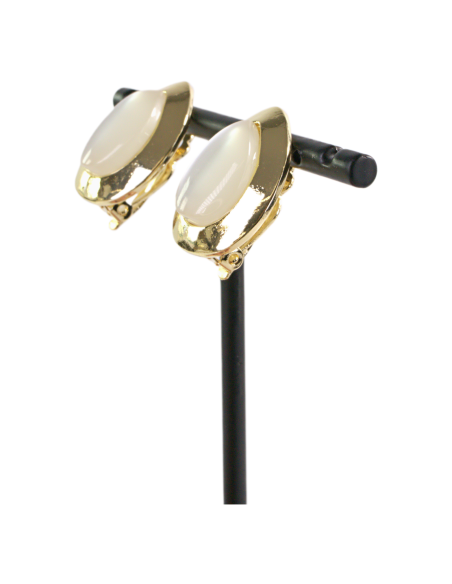 KLIPSY DO USZU ZŁOTE KROPLE ŁEZKI "KOCIE OKO"  LOLITA AKCESORIA