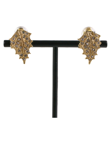 KLIPSY DO USZU ZŁOTE LISTKI LIŚCIE LIŚĆ LISTEK...